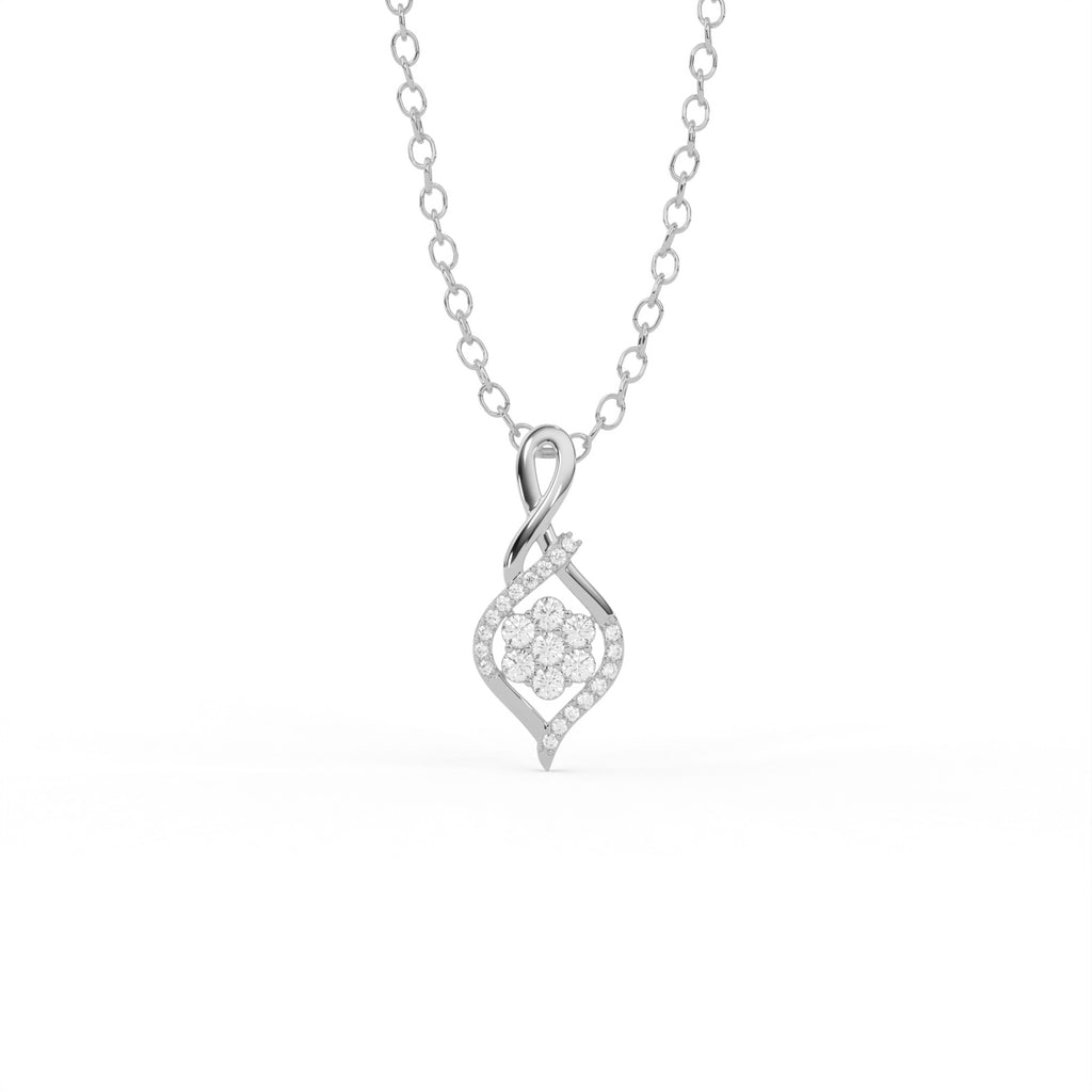Aarinya Infinity Twist Lab-Grown Diamond Floral Pendant