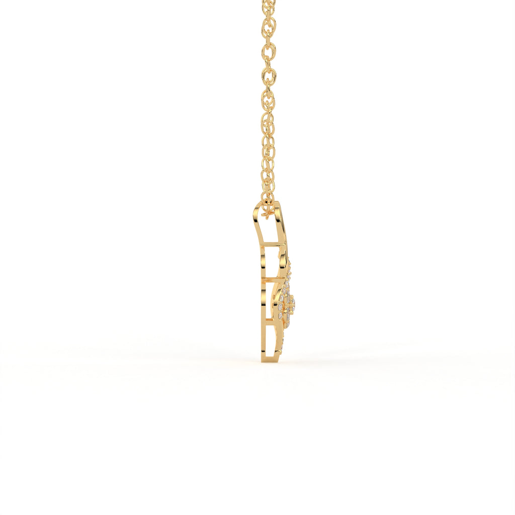 Aarinya Infinity Twist Lab-Grown Diamond Floral Pendant