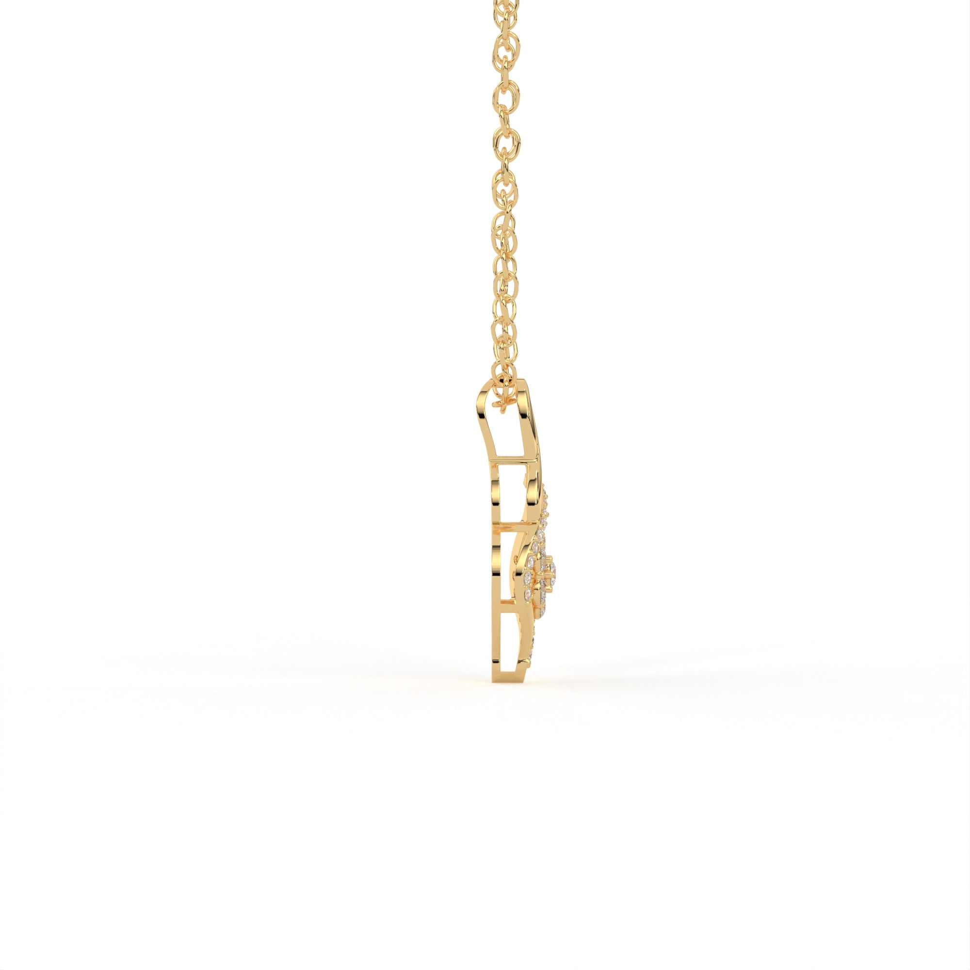 Aarinya Infinity Twist Lab-Grown Diamond Floral Pendant