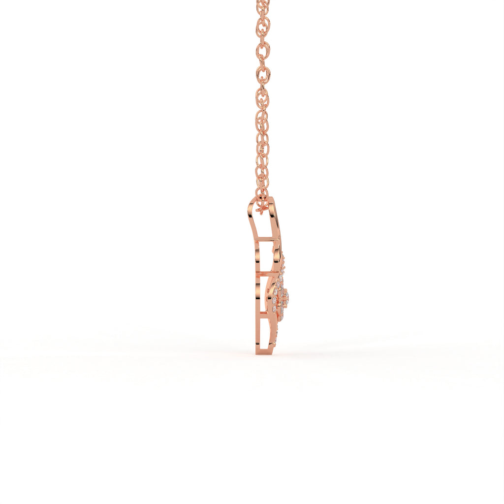 Aarinya Infinity Twist Lab-Grown Diamond Floral Pendant