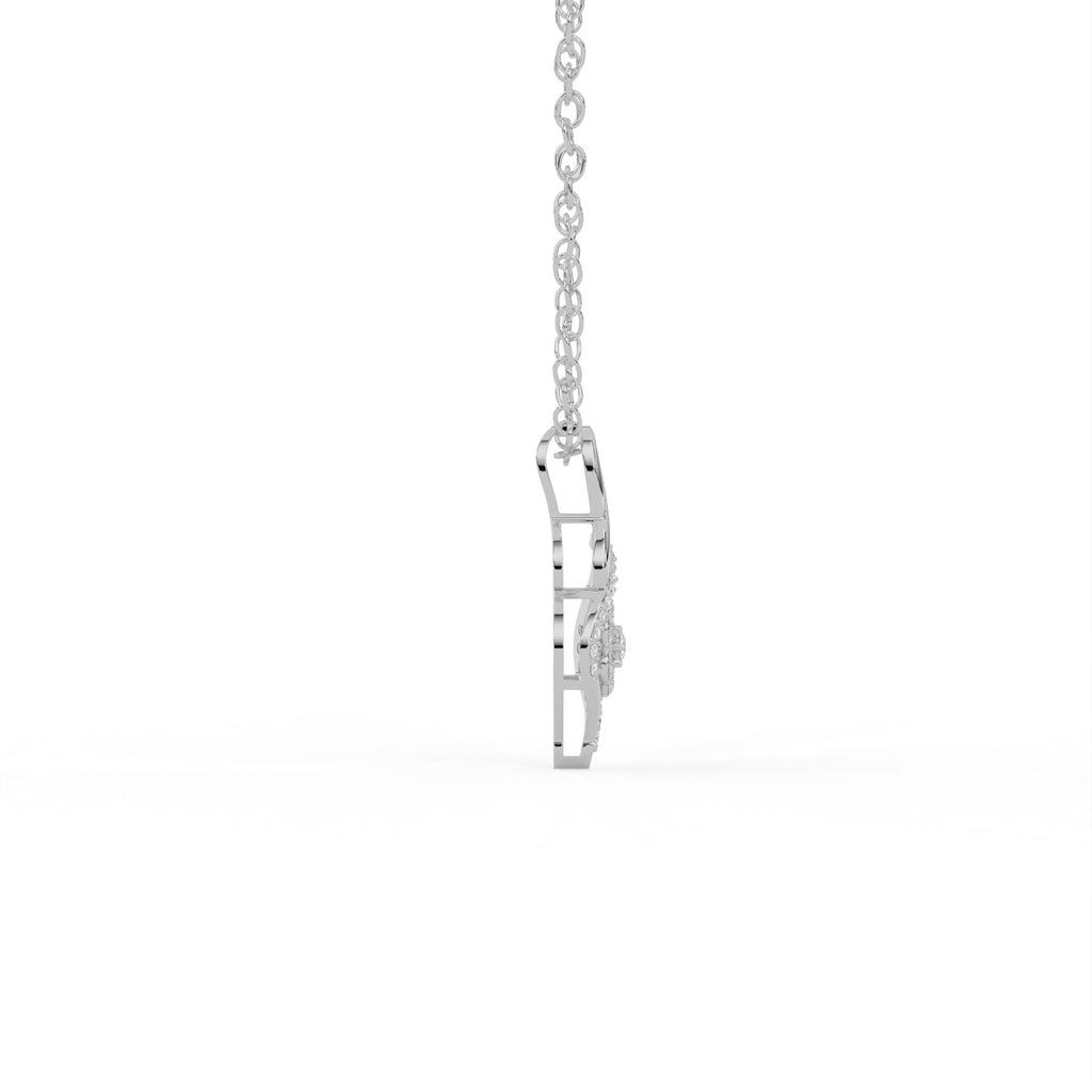Aarinya Infinity Twist Lab-Grown Diamond Floral Pendant