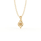 Aarinya Infinity Twist Lab-Grown Diamond Floral Pendant
