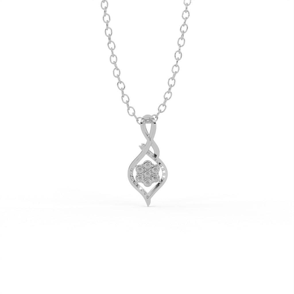 Aarinya Infinity Twist Lab-Grown Diamond Floral Pendant