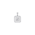 Aarinya Celestia Aura Square Cushion Halo Starburst Lab-Grown Diamond Pendant