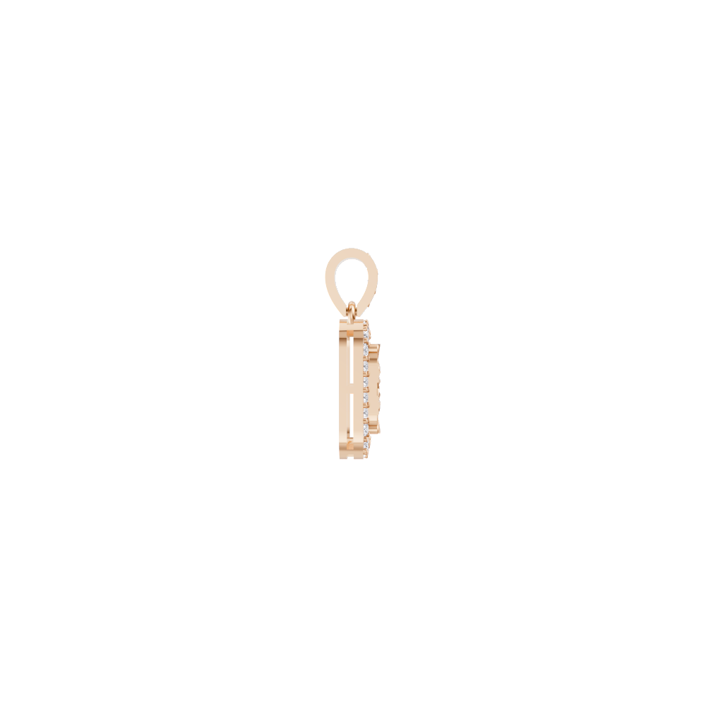 Aarinya Celestia Starburst Lab-Grown Diamond Pendant, Aura Square Cushion Halo Pendant
