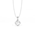 Aarinya Spiral Halo Lab-Grown Diamond Pendant, The Centurion Minimalist Concentric Swirl Ribbon Pendant