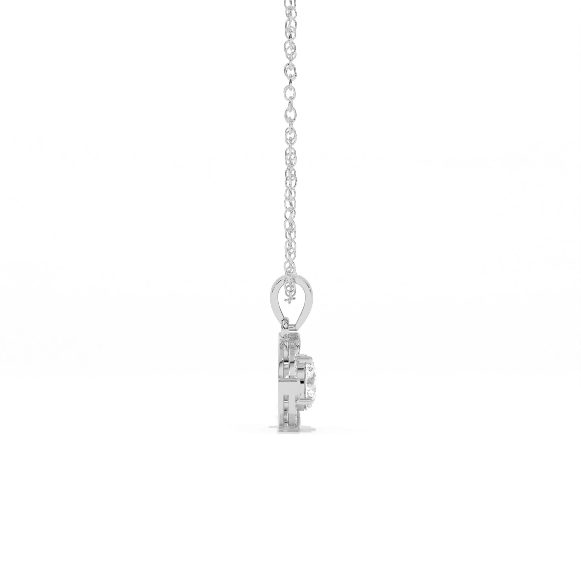 Aarinya Spiral Halo Lab-Grown Diamond Pendant, The Centurion Minimalist Concentric Swirl Ribbon Pendant