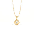 Aarinya Spiral Halo Lab-Grown Diamond Pendant, The Centurion Minimalist Concentric Swirl Ribbon Pendant