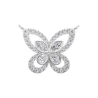 Aarinya Marquise & Pear Butterfly Diamond Pendant, The Enchanted Butterfly Lab Grown Diamond Pendant Centerpiece