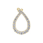 Aarinya Teardrop Pave Lab Grown Diamond Pendant, The Pear Open-Halo Diamond Pendant