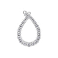 Aarinya Teardrop Pave Lab Grown Diamond Pendant, The Pear Open-Halo Diamond Pendant