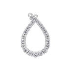 Aarinya Teardrop Pave Lab Grown Diamond Pendant, The Pear Open-Halo Diamond Pendant