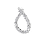 Aarinya Teardrop Pave Lab Grown Diamond Pendant, The Pear Open-Halo Diamond Pendant