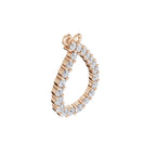 Aarinya Teardrop Pave Lab Grown Diamond Pendant, The Pear Open-Halo Diamond Pendant