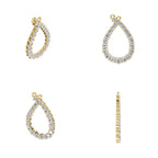 Aarinya Teardrop Pave Lab Grown Diamond Pendant, The Pear Open-Halo Diamond Pendant