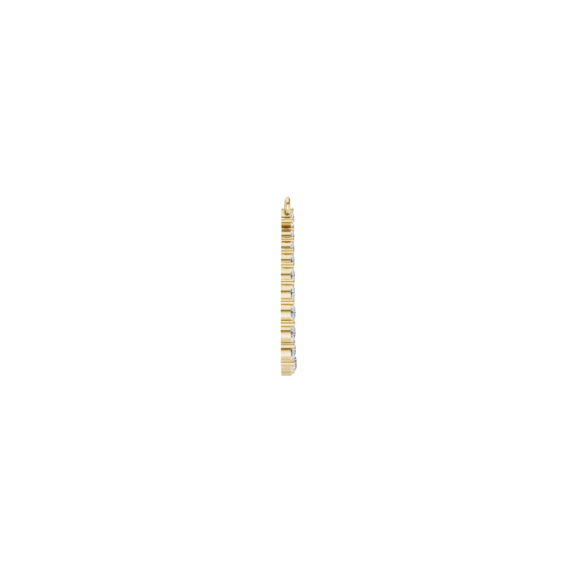 Aarinya Teardrop Pave Lab Grown Diamond Pendant, The Pear Open-Halo Diamond Pendant