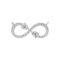 Aarinya Pear Accent Infinity Diamond Pendant, The Eternal Pear Pave Infinity Diamond Pendant Centerpiece