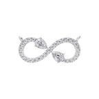 Aarinya Pear Accent Infinity Diamond Pendant, The Eternal Pear Pave Infinity Diamond Pendant Centerpiece