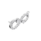 Aarinya Pear Accent Infinity Diamond Pendant, The Eternal Pear Pave Infinity Diamond Pendant Centerpiece