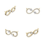 Aarinya Pear Accent Infinity Diamond Pendant, The Eternal Pear Pave Infinity Diamond Pendant Centerpiece