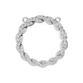 Aarinya Braided Circle Pave Diamond Pendant Element, The Twisted Halo Diamond Pendant