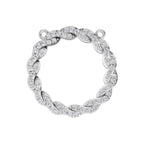 Aarinya Braided Circle Pave Diamond Pendant Element, The Twisted Halo Diamond Pendant