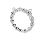 Aarinya Braided Circle Pave Diamond Pendant Element, The Twisted Halo Diamond Pendant
