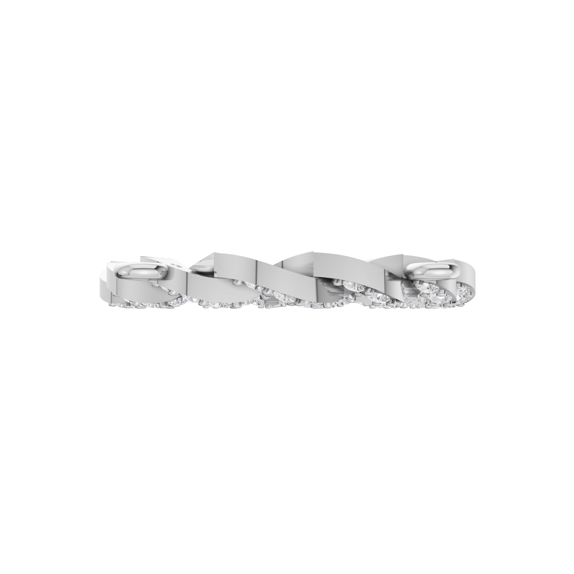 Aarinya Braided Circle Pave Diamond Pendant Element, The Twisted Halo Diamond Pendant