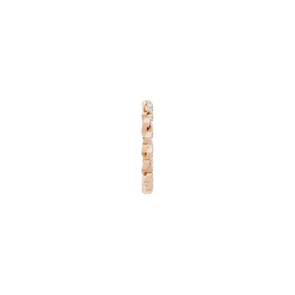 Aarinya Braided Circle Pave Diamond Pendant Element, The Twisted Halo Diamond Pendant