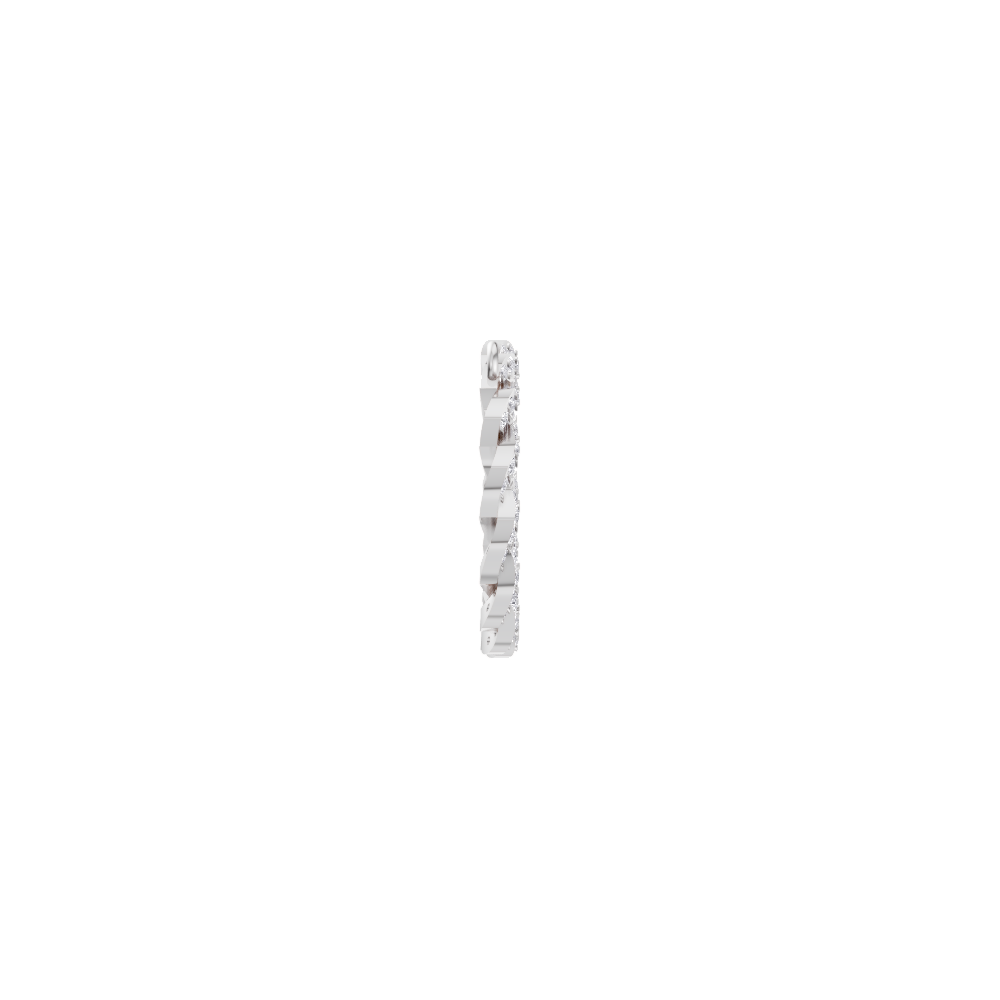 Aarinya Braided Circle Pave Diamond Pendant Element, The Twisted Halo Diamond Pendant