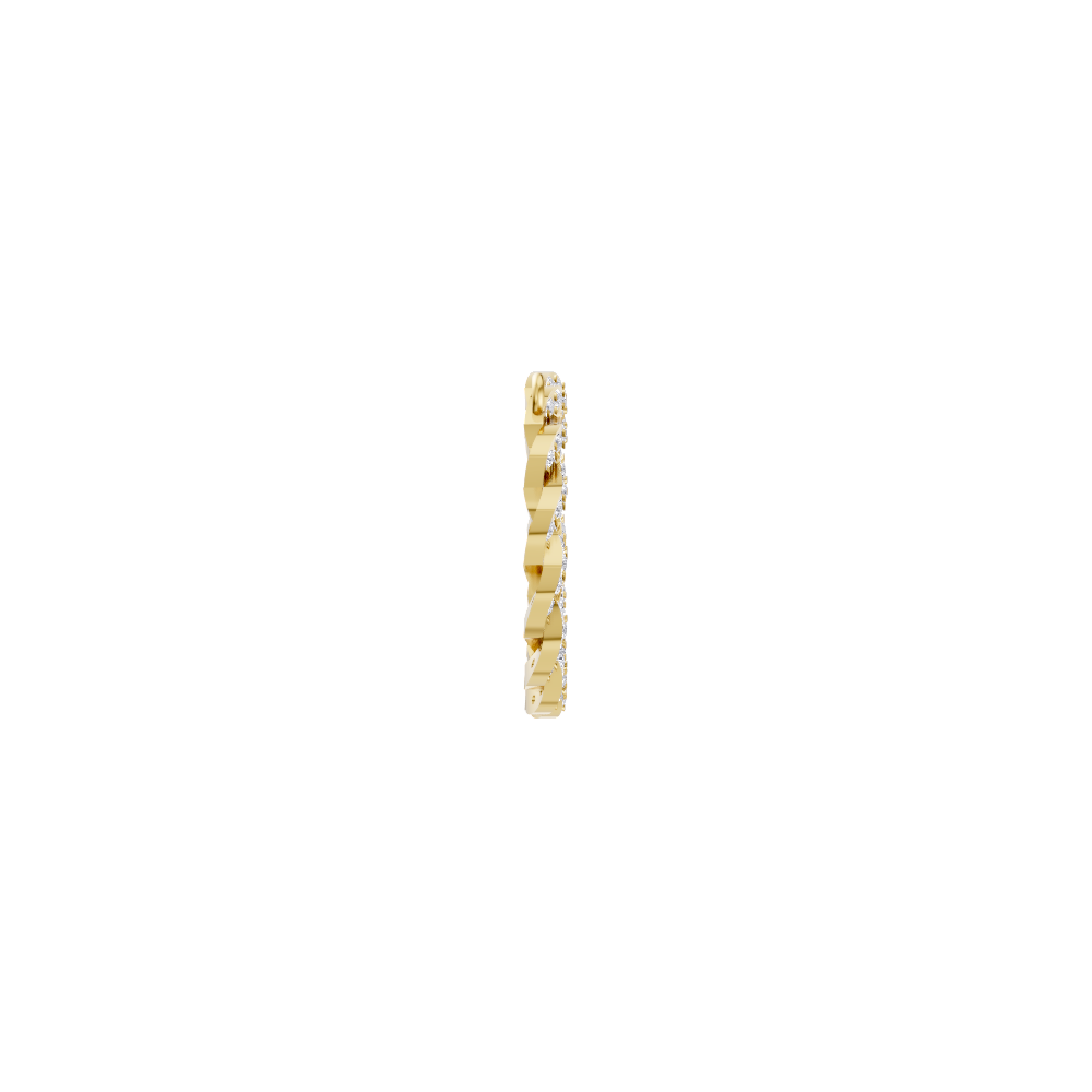 Aarinya Braided Circle Pave Diamond Pendant Element, The Twisted Halo Diamond Pendant