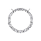 Aarinya Tapered Round Open-Halo Diamond Pendant Connector, The Crest Floating Circle Pendant