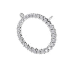 Aarinya Tapered Round Open-Halo Diamond Pendant Connector, The Crest Floating Circle Pendant