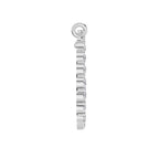 Aarinya Tapered Round Open-Halo Diamond Pendant Connector, The Crest Floating Circle Pendant