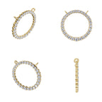 Aarinya Tapered Round Open-Halo Diamond Pendant Connector, The Crest Floating Circle Pendant