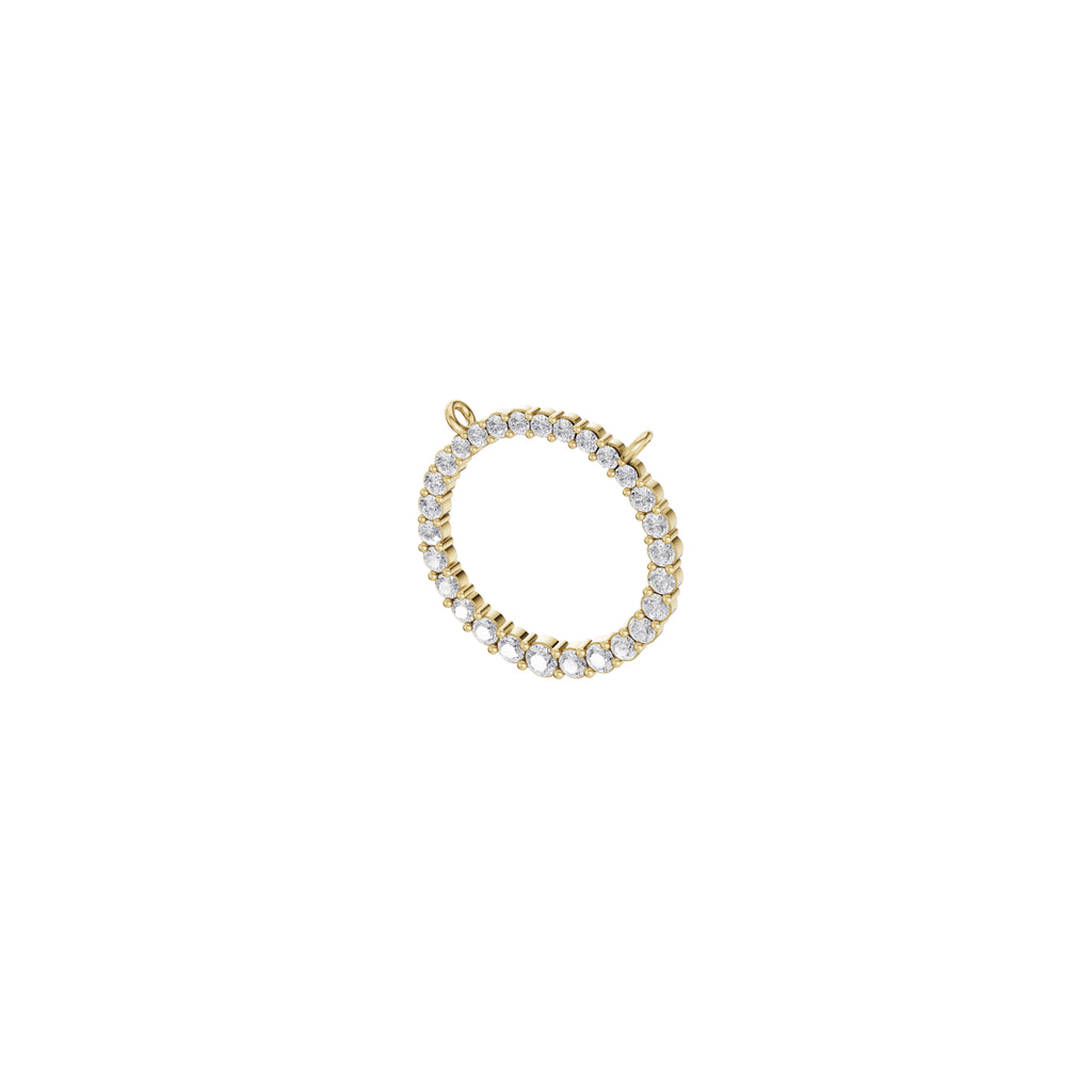 Aarinya Tapered Round Open-Halo Diamond Pendant Connector