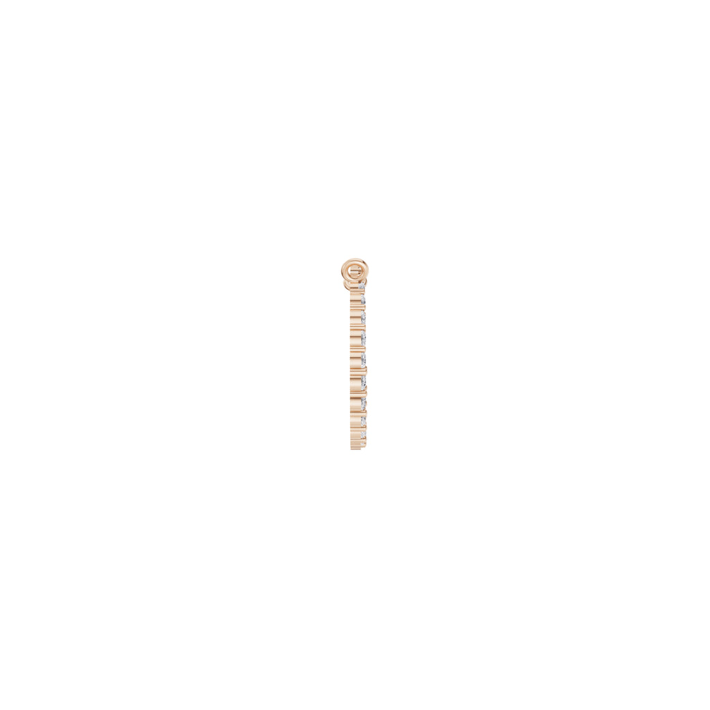 Aarinya Tapered Round Open-Halo Diamond Pendant Connector