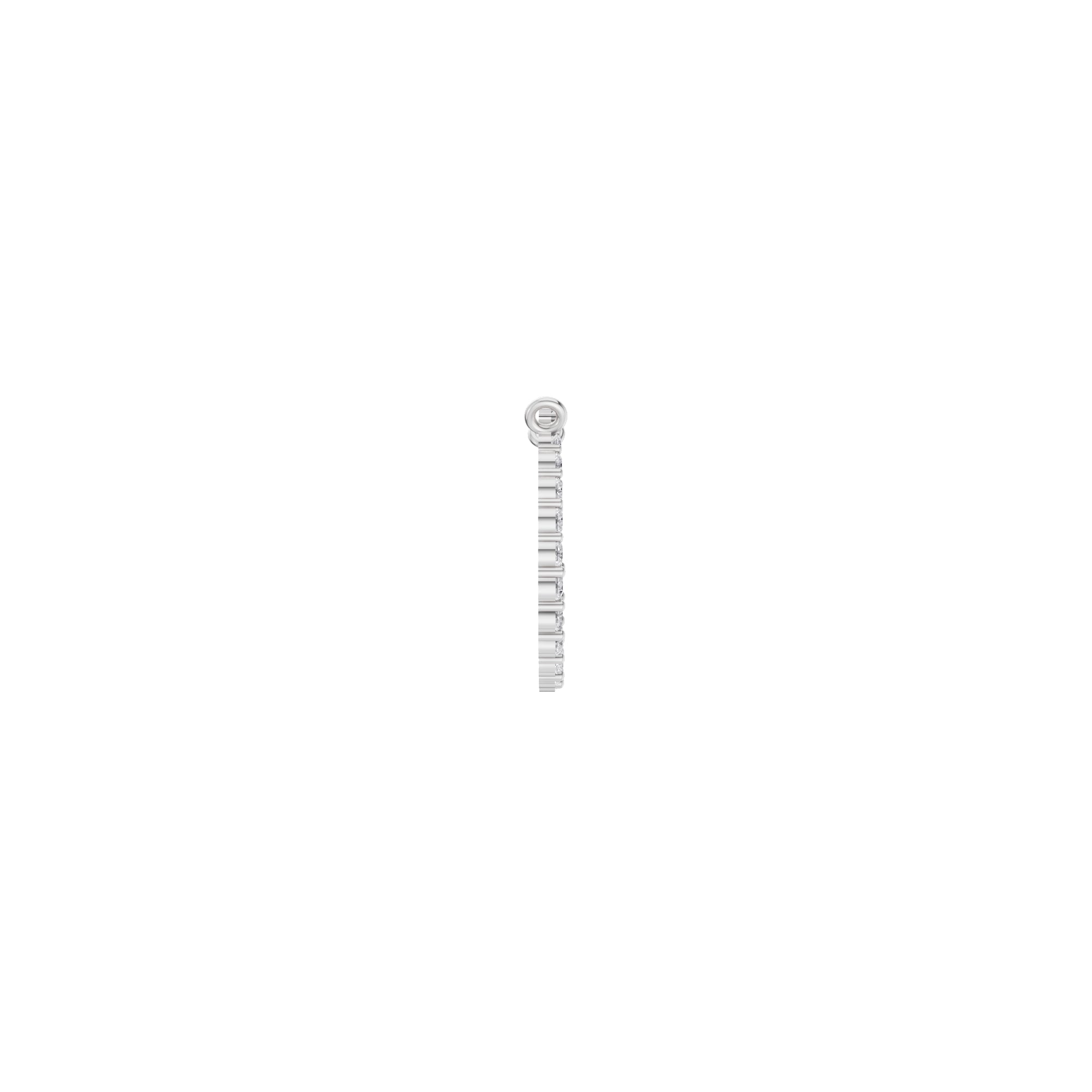 Aarinya Tapered Round Open-Halo Diamond Pendant Connector, The Crest Floating Circle Pendant