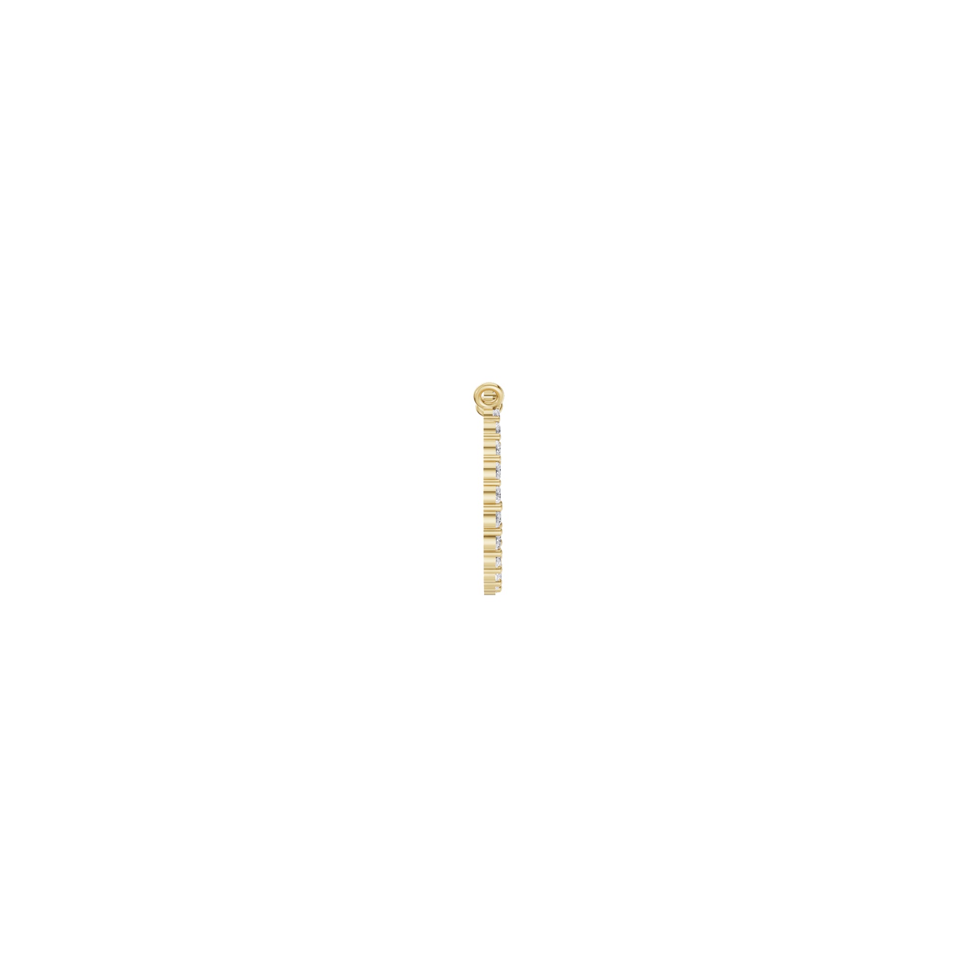Aarinya Tapered Round Open-Halo Diamond Pendant Connector, The Crest Floating Circle Pendant