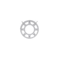 Aarinya Double-Halo Spoke Diamond Connector Pendant