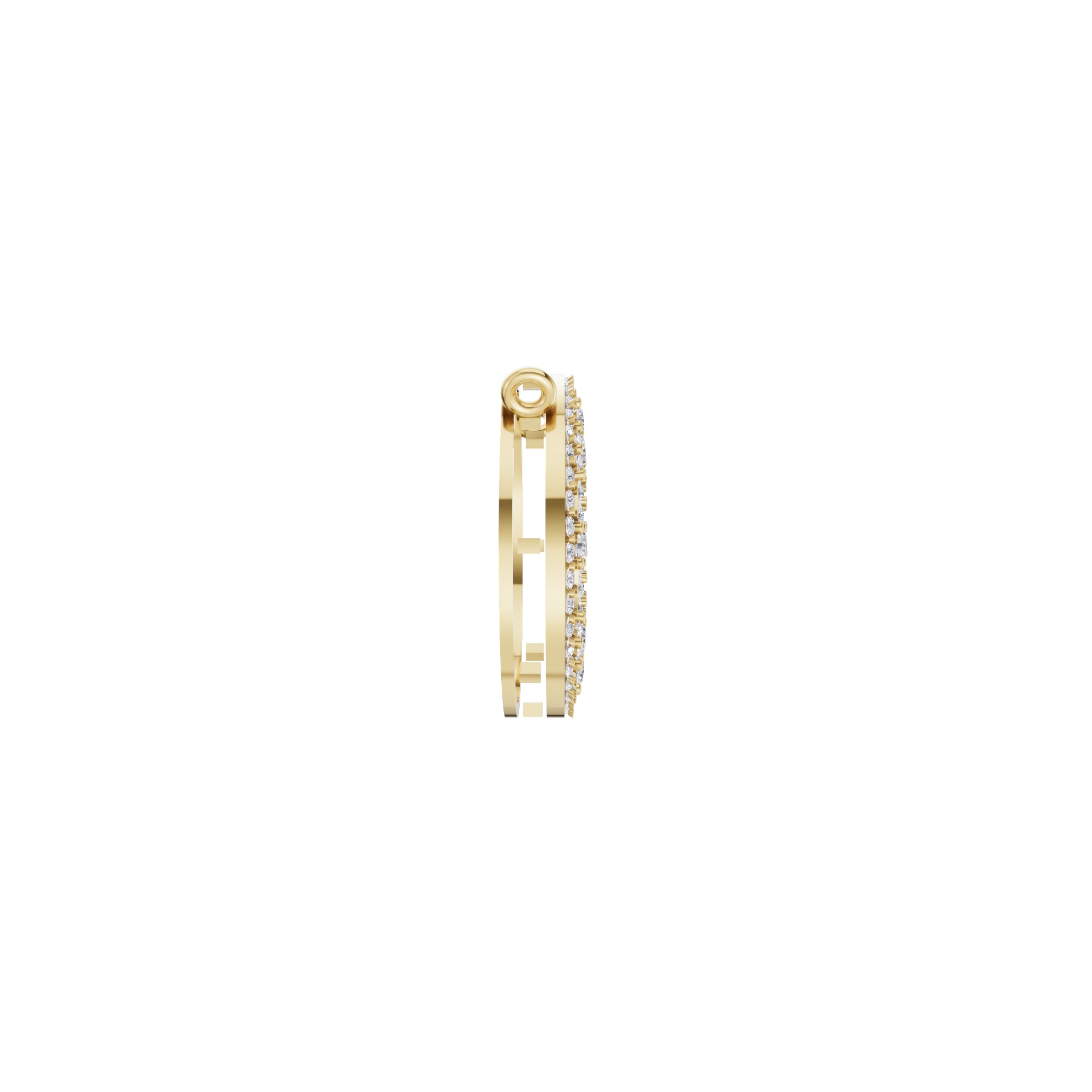 Aarinya Double-Halo Spoke Diamond Connector Pendant