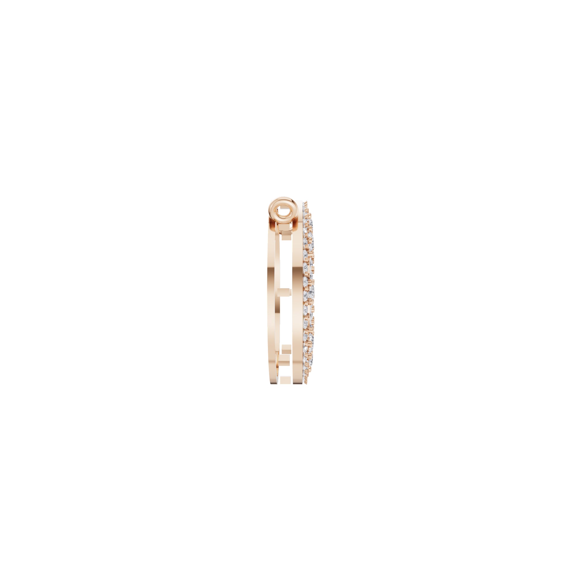Aarinya Double-Halo Spoke Diamond Connector Pendant