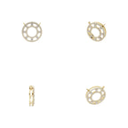 Aarinya Double-Halo Spoke Diamond Connector Pendant