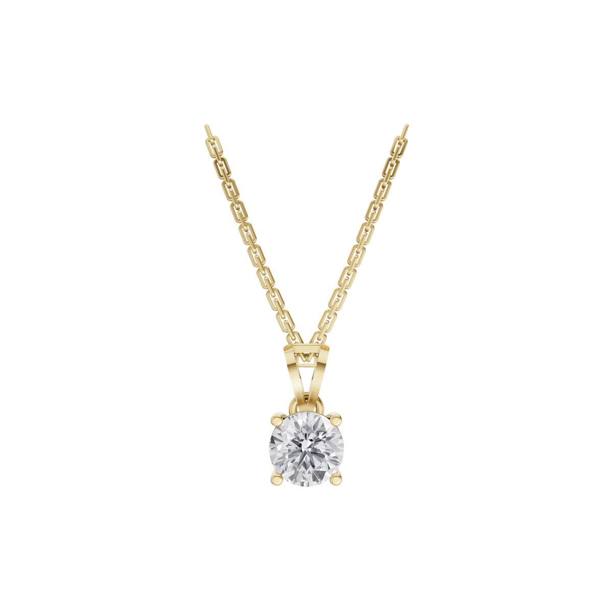 Aarinya Classic Round Diamond Solitaire Pendant