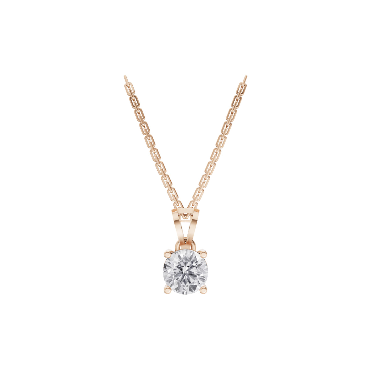 Aarinya Classic Round Diamond Solitaire Pendant