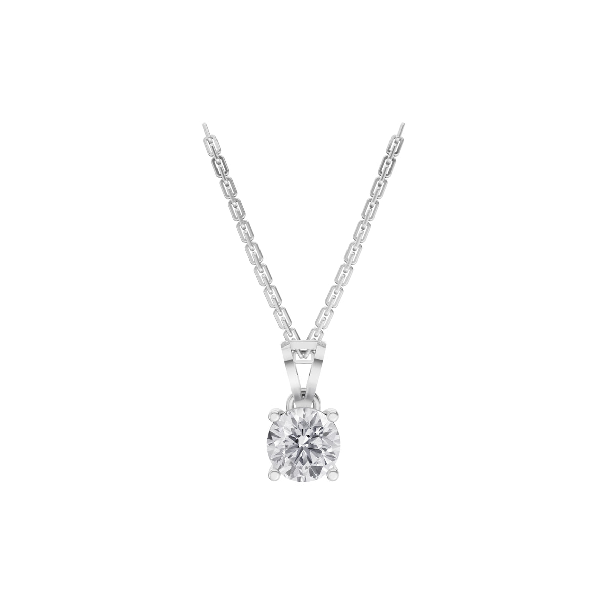 Aarinya Classic Round Diamond Solitaire Pendant