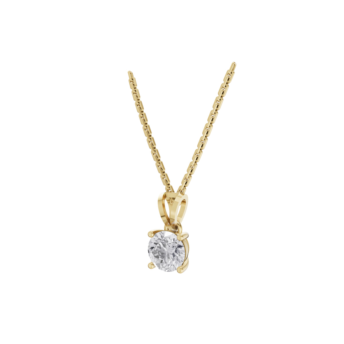 Aarinya Classic Round Diamond Solitaire Pendant