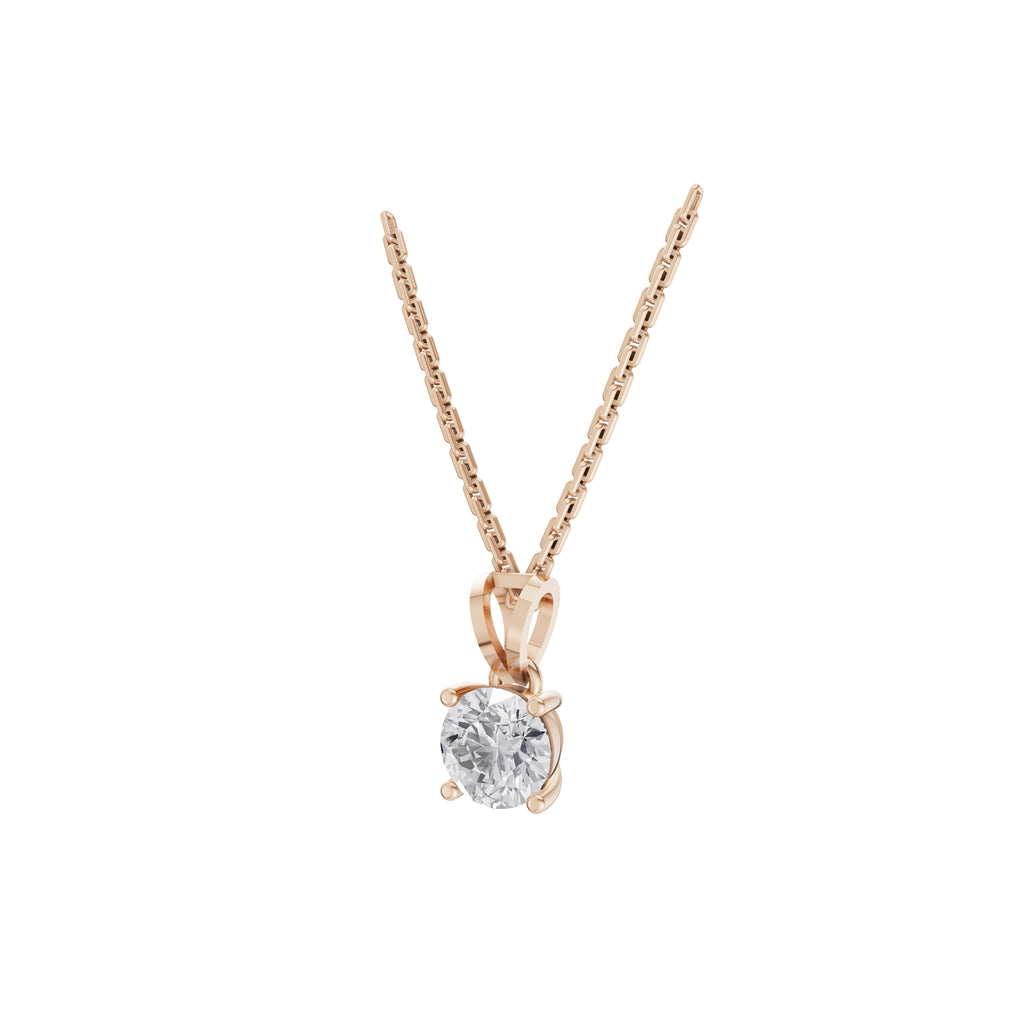 Aarinya Classic Round Diamond Solitaire Pendant