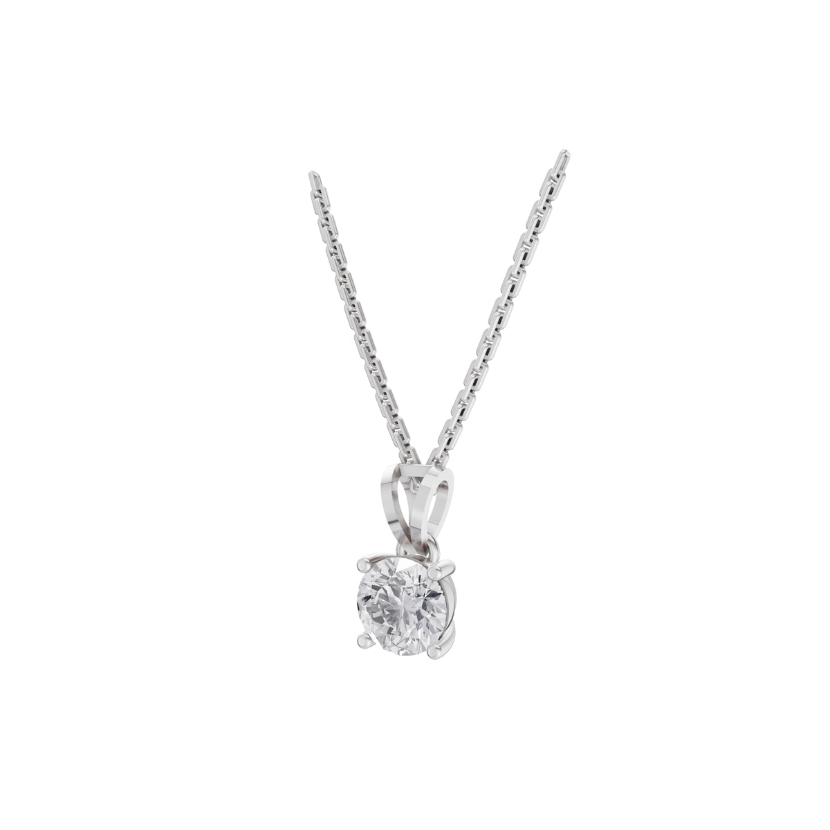 Aarinya Classic Round Diamond Solitaire Pendant
