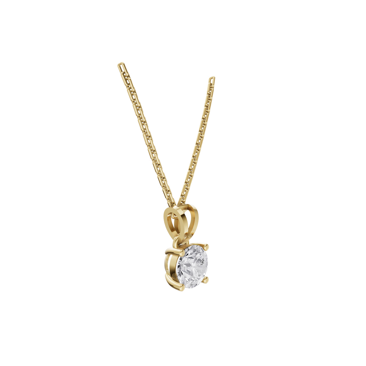 Aarinya Classic Round Diamond Solitaire Pendant
